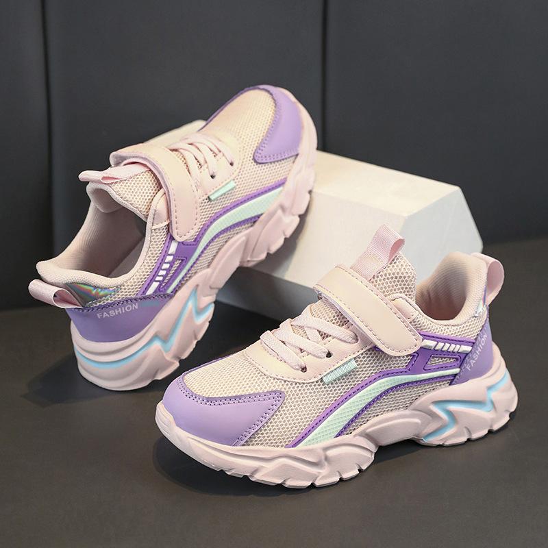 Children's Shoes Boys Spring and Autumn Four Seasons New Breathable Mesh Sports Shoes Primary School Students Lightweight Soft-soled Casual Running