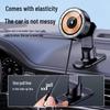 Magnetic Car Phone Holder with 15W Wireless Charger & Retractable Line, Rotating Stable Design