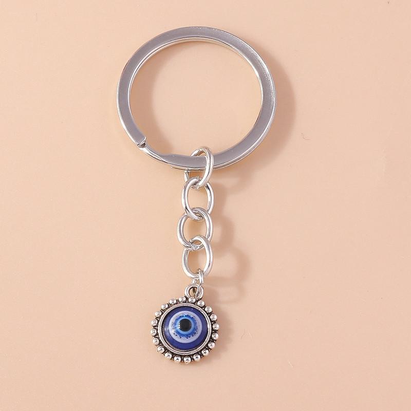1Pc Bohemia Evil Eye Hamsa Hand Keychain for Women Men Blue Eye Sun Feather Key Ring Bag Pendant Car Key Holder Rings Wholesale