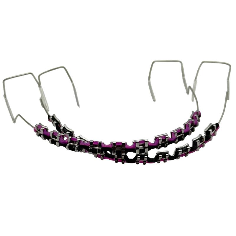 

1 пара поддельных брекетов, цветные брекеты для зубов, временные металлические дуги, металлические брекеты, ортодонтические лигатурные резинки, стоматологические 20