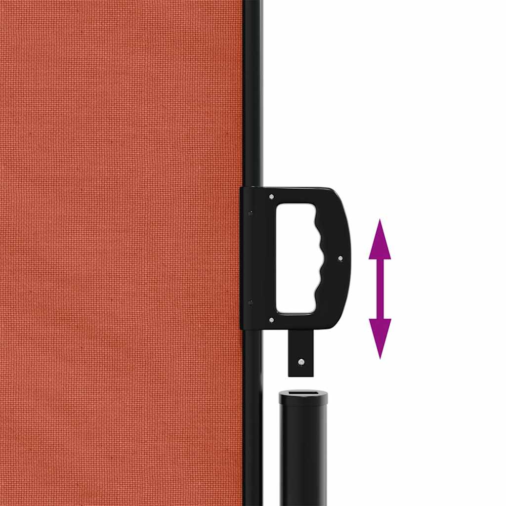 Retractable Side Awning Terracotta Red 120 X 600 Cm