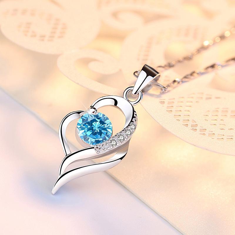 Cubic Zirconia Heart Choker Necklace for Women Luxury Gold Color Pendant Clavicle Chain Fashion Jewelry