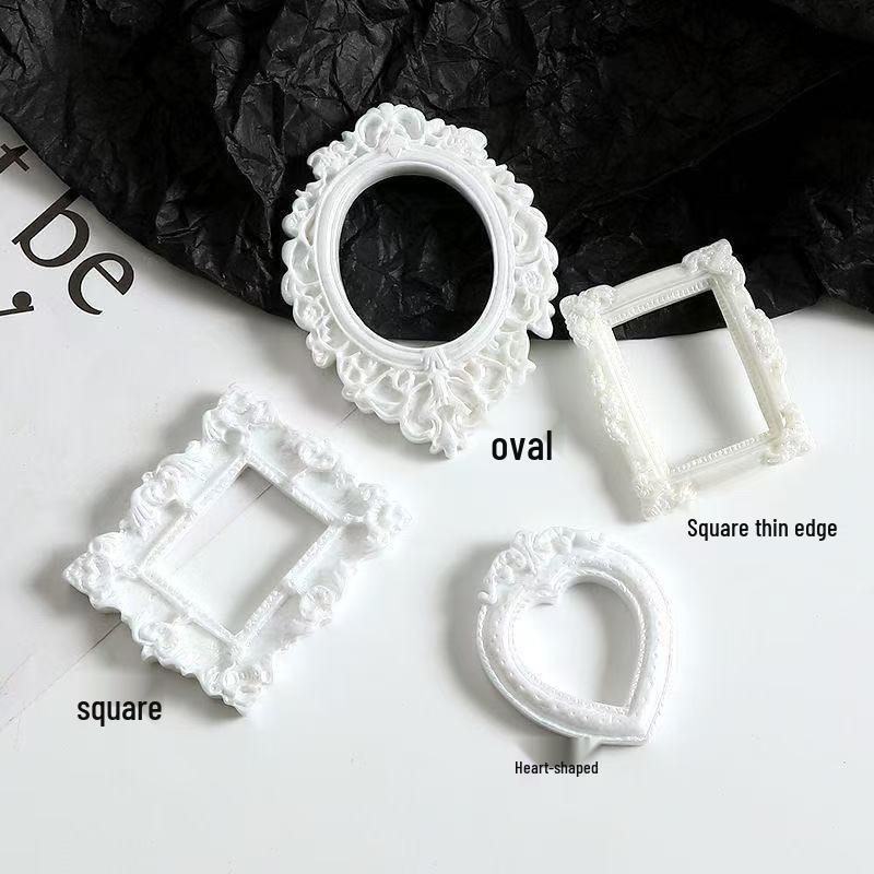European Retro Baroque Resin Photo Frame Props for Photography Background and Decoration