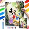 Mickey Mouse and Friends Picking Fruits Oil Painting Kit Digital Painting Art Handmade Diy Home Room Decorations