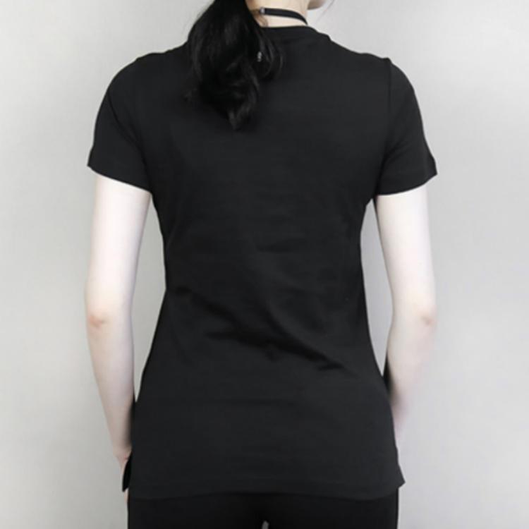 adidas Comfortable Breathable Round Neck Short Sleeve T-Shirt Women Tops Black DM5351