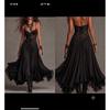 IHUASU Women's Fashion Summer Spring Solid Color Print V-Neck Sleeveless Casual Dresses Elegant