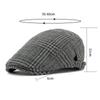 Hat Autumn Plaid Beret Men's British Forward Cap Women's Cap Peaked Cap