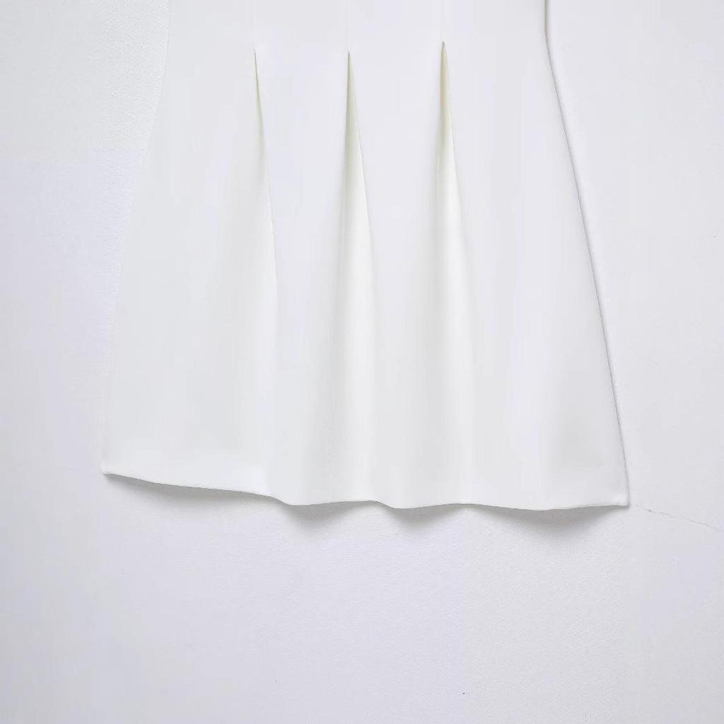 TAOP&ZA Spring/Summer Elegant V-Neck Spaghetti Strap Dress for Women - Versatile Style