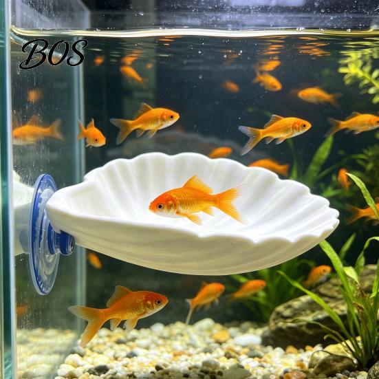 Suction Cup Fish Bed Betta Hammock Shell, with Cup, Resting Comfort Platform, Aquarium Accessory for Sleeping Hiding Playing