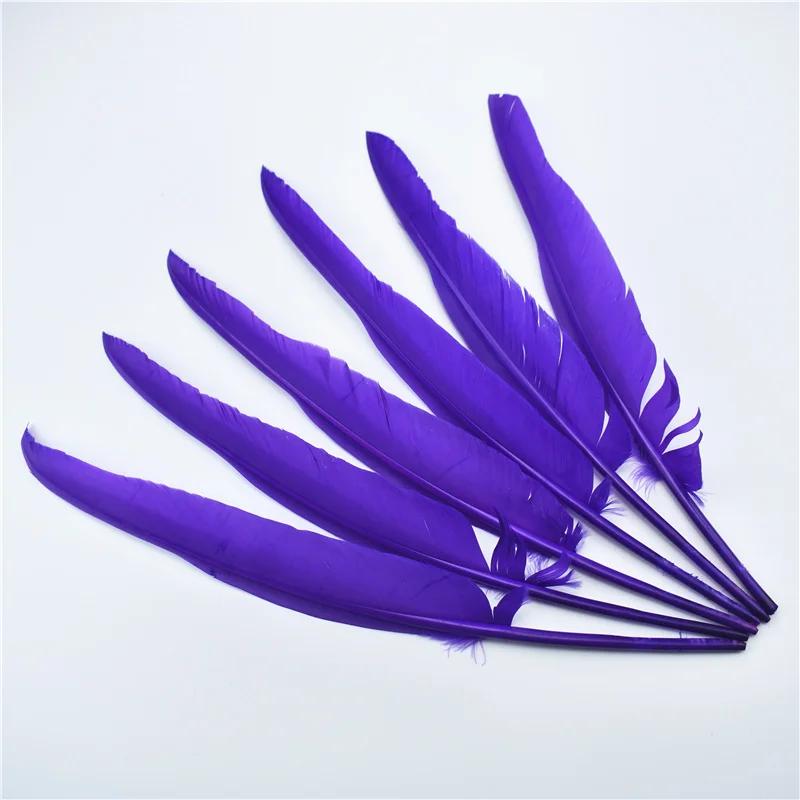 

Указатель Крыло Индюка Перья Для Украшения 25-30См Гусиное Перо Поделки Белый Черный Плюмаж Рукоделие Аксессуары Карнавал 10 Pcs фиолетовый