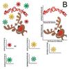 Christmas Decorations Door Stickers Cartoon Reindeer Tree Home Merry Window Christmas Claus Dec Q2A4