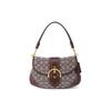 New Soho Fabric With Leather Crescent Bag, Shoulder Bag Regular Women's Oak & Gray CJ814-B4S0M