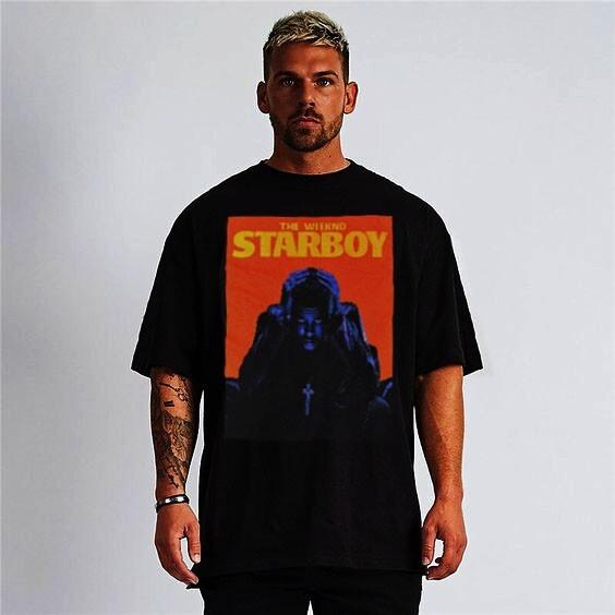 THE WEEKND STARBOY РЭП ХИП-ХОП ФУТБОЛКИ МУЖСКИЕ РАЗМЕРЫ Унисекс Футболка XXXXL