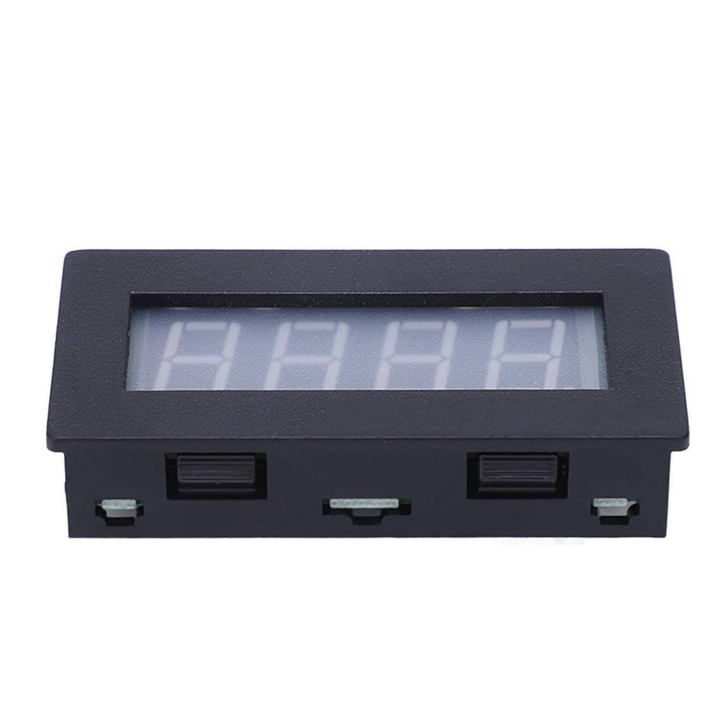 4 Digit LED Display Tachometer Multifunctional RPM Rotation Speed Tester with Cable DC 8‑15V Red Backlight