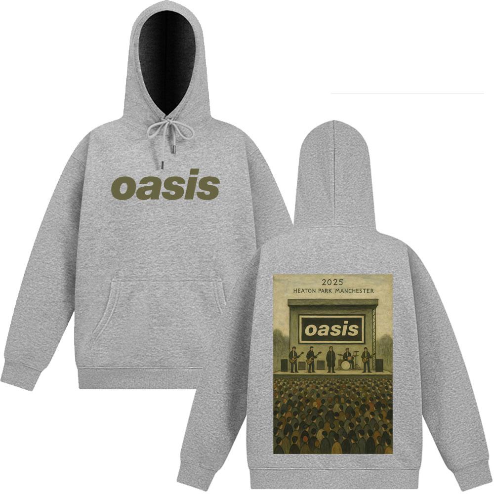 Oasis At Heaton Park Vintage Graphic Hoodies Men Women Sportswear Winter Oversized Fleece Harajuku Casual Pullover