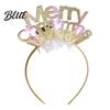 Glowing Holiday Accessories for Parties Light Up Christmas Headbands, Shiny Glitter Santa Hat Tree Reindeer Antler Hairbands, Decorative Hair