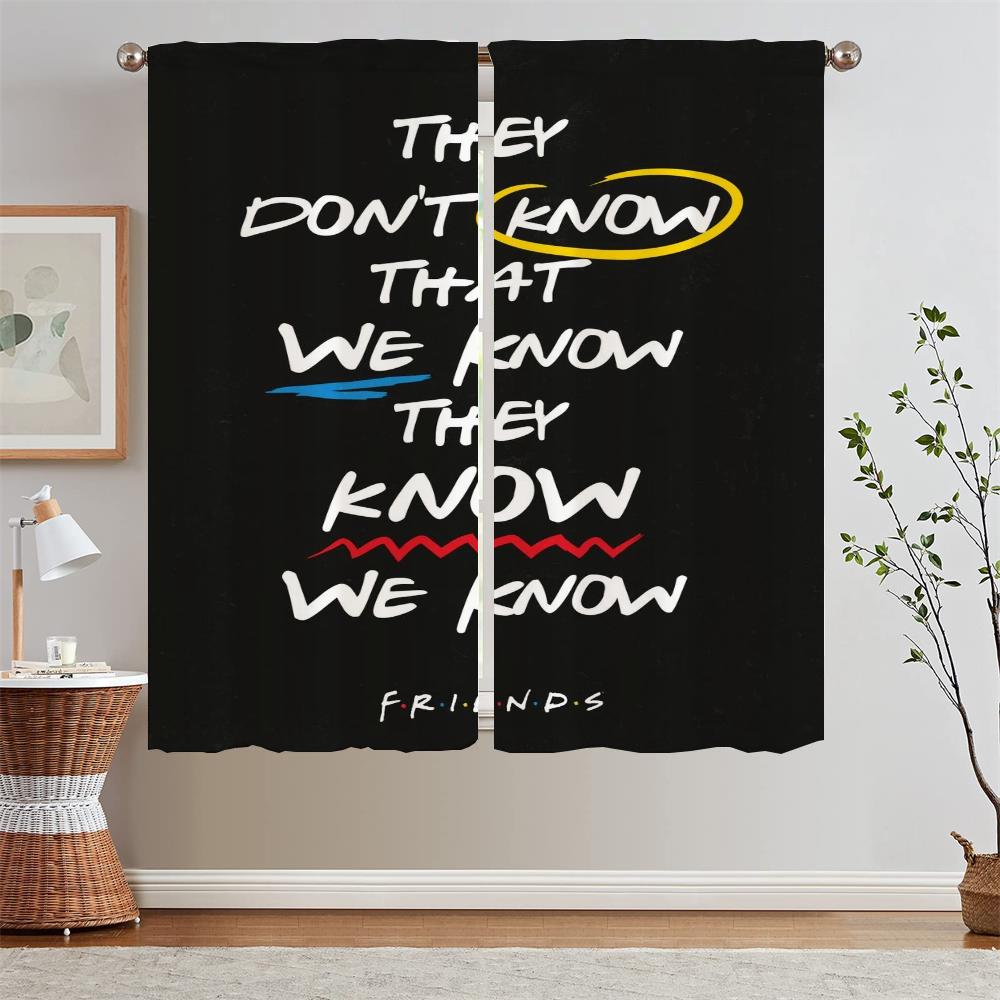 Friends Tulle in Kitchen Curtains for Living Room Cover Curtain Tiebacks Black Out Curtains Blackout Blinds Bedroom Decoration