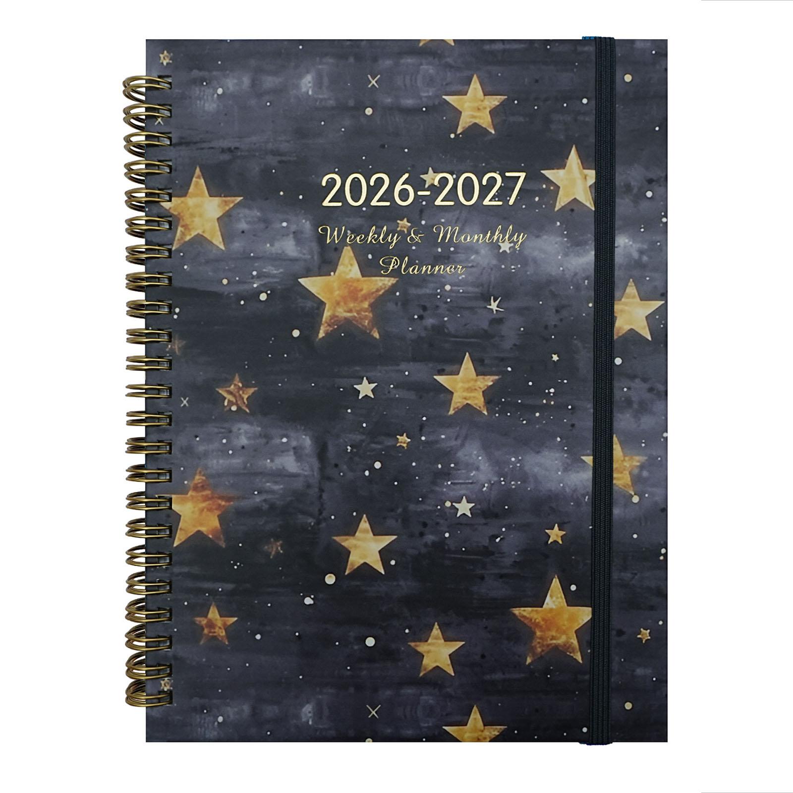 Планировщик расписания на 2026-2027 гг., английский, размер A5, 70 страниц / 140 страниц, ежедневник / календарь / блокнот One Size