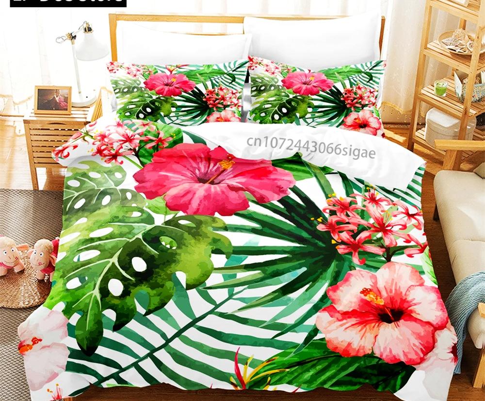 

Red Rose Leopard Bedding Set Luxury Comforter Pillowcase Comforter Couple Wedding Twin Queen King Size Romantic Duvet Cover EU single(135x200cm)