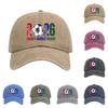 Washed Print Baseball Cap Outdoor Sun Hat Adjustable Strap Unisex Casual Sports Headwear for Men and Women