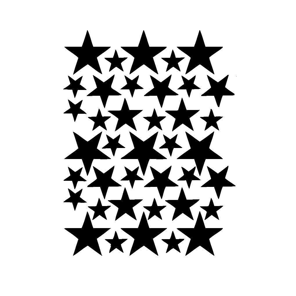39Pcs Stars Wall Stickers Baby Room Nursery Wall Decals Removable Home Decor