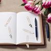 OLYCRAFT 12 pieces 6 colors paper clips gem enamel cat page bookmarks decorative office stationery document organization invitations notepads.