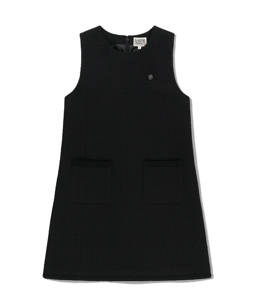 Malittepeulangsowajeobeo W Tweed Sleeveless Dress Black
