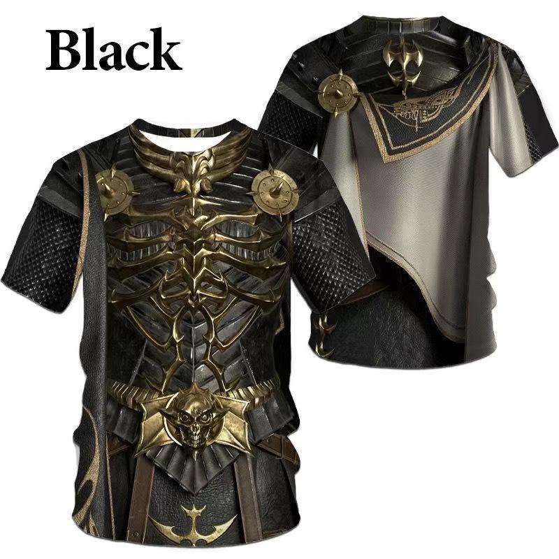 New 3D Printed Men's Round Neck Short Sleeved Casual T-shirt Men's Summer T-shirt