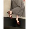 Fashion Retro Style Thick Heel Women Mary Jane Shoes Fashion Shallow Pointed Toe Ladies Comfort Office Pumps Footwear