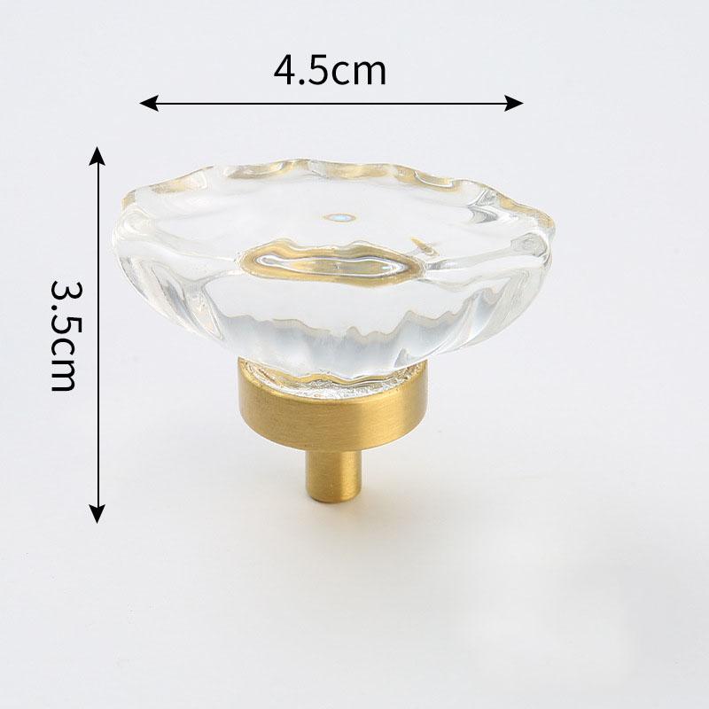 Light Luxury Drawer Crystal Handle Bedside Cabinet Door Handle Crystal Pigeon Egg Porch Cabinet Door Handle