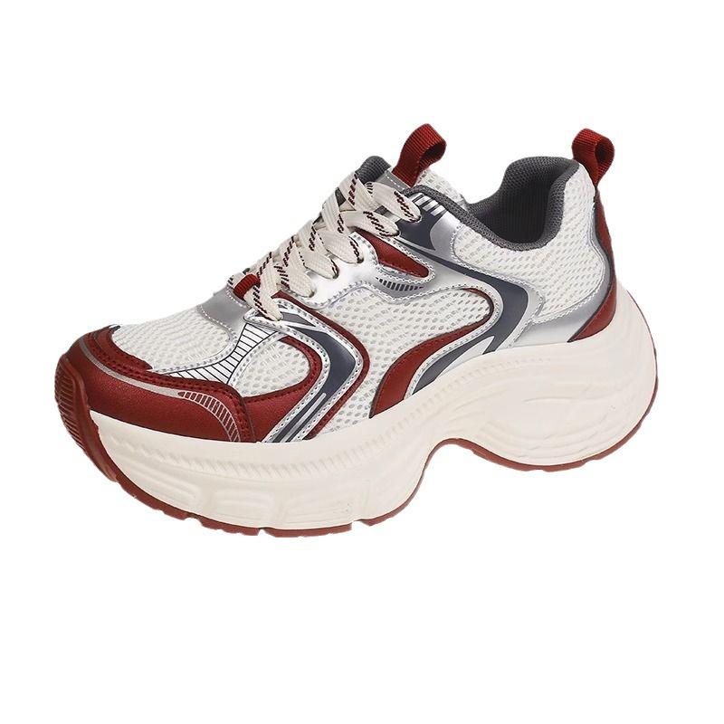 Platform Dad Shoes 2025 Early Autumn Casual Women's Shoes Super Soft Explosion Heightening Sports Shoes Mountaineering Non-slip and Wear-resistant