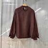 Women's Bow Tie Neck Long Sleeve Blouse Elegant Office Wear Chiffon Top