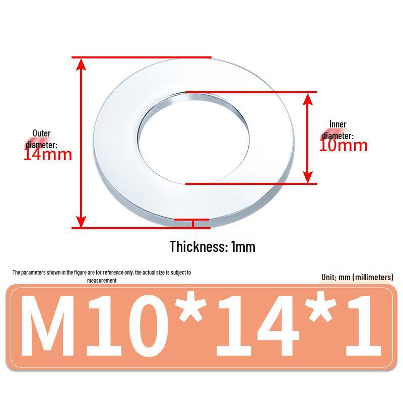 Extra Large Galvanized Metal Flat Washers - Sizes M1.6 to M14
