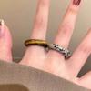Tiger'S Eye Stone Ring Women'S Retro Fashion Personality Index Finger Ring Temperament Elegant And Versatile Spotted Stone Ring