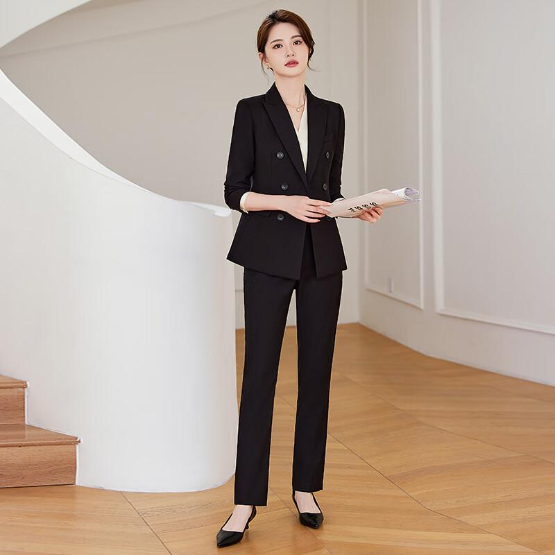 Women's Professional Double-Breasted Suit Set