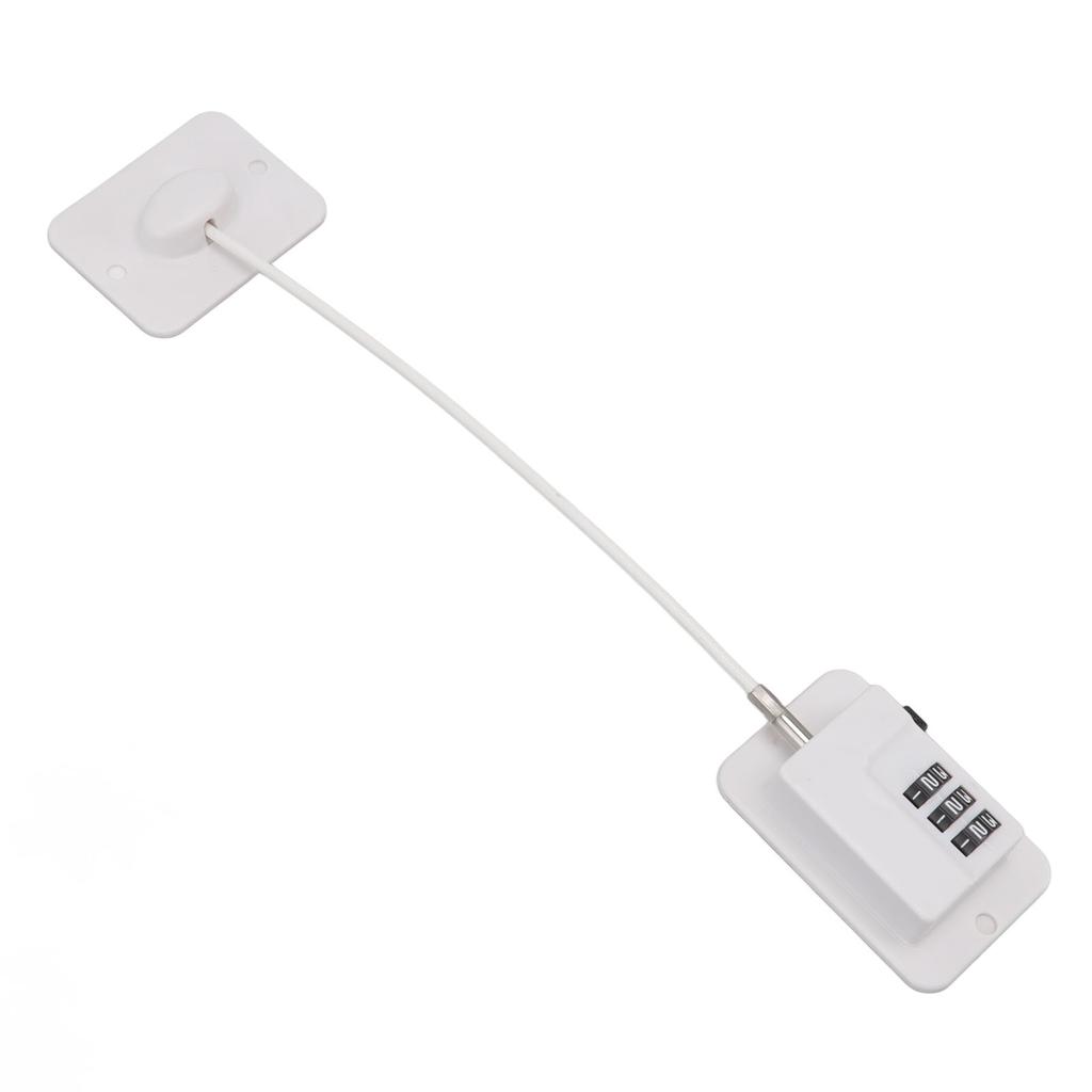 Window Cable Lock Password Unlocking Stable Childproofing Refrigerator Lock with Mounting Screws