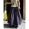 Johnature Japanese Simple Solid Color Skirts Women Summer Casual Comfortable Skirts