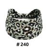 Leopard Print Headbands for Women Wide Boho Turban Head Wraps Cotton Knotted Elastic Hairbands Non Slip Workout Hair Accessories