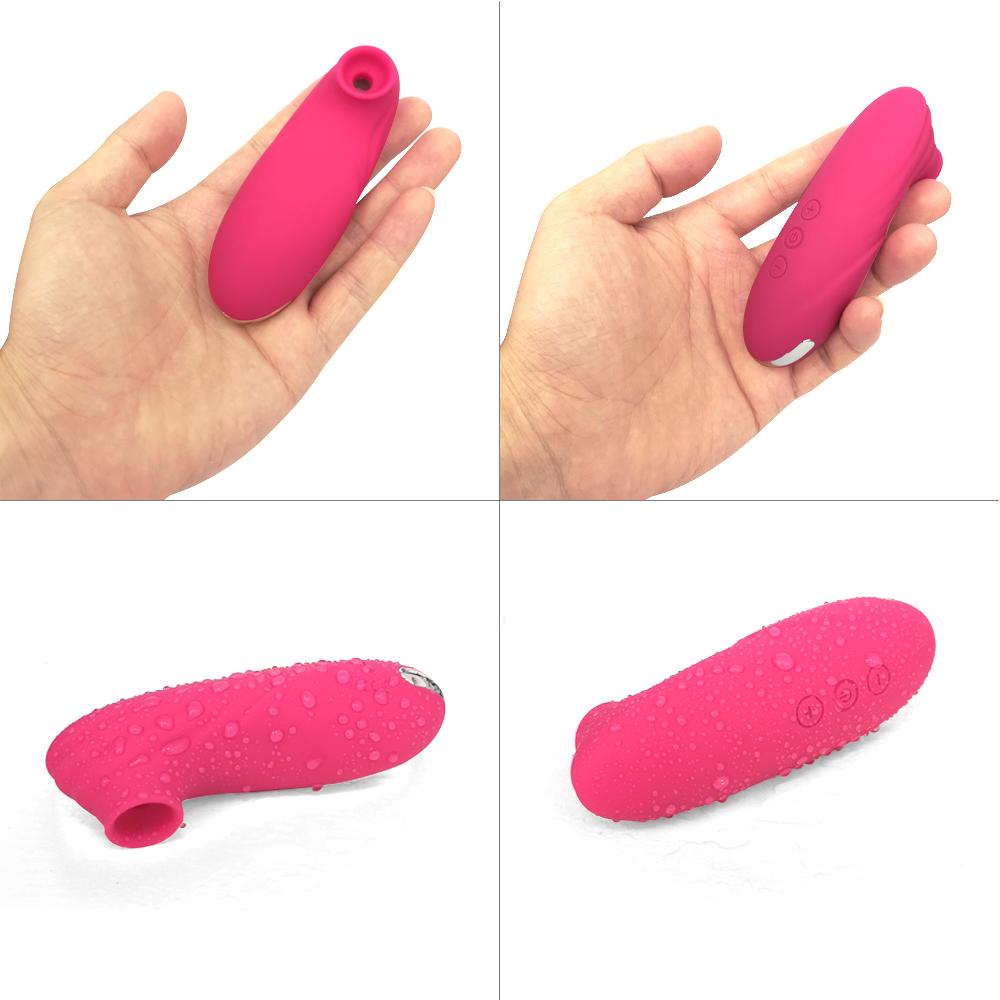 POMFW Kraftig klitsuger Vakuumvibrator Klitoris suger brystvorten suger tungen Vibrerer oral slikking sexleketøy for voksne kvinner