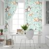 Forest Animals Cute Fox Bear Deer Flower Plants  Window Curtains Curtains for Living Room Decorative Items Living Room