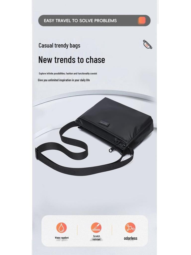 Korean-Style Trendy Men's Versatile Crossbody Bag | Casual Commute-Friendly Fashionable Small Square Bag