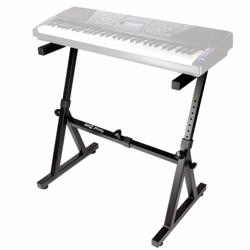RockJam Z-Style Adjustable Portable Heavy-Duty Music Stand (Fits 54-88 Key Electric Pianos) Electronic Keyboard Stand (RJZZ363)