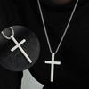 Stainless Steel Cross Pendant Necklace for Men Women Minimalist Jewelry Male Female Prayer Necklaces Chokers  Jewelry