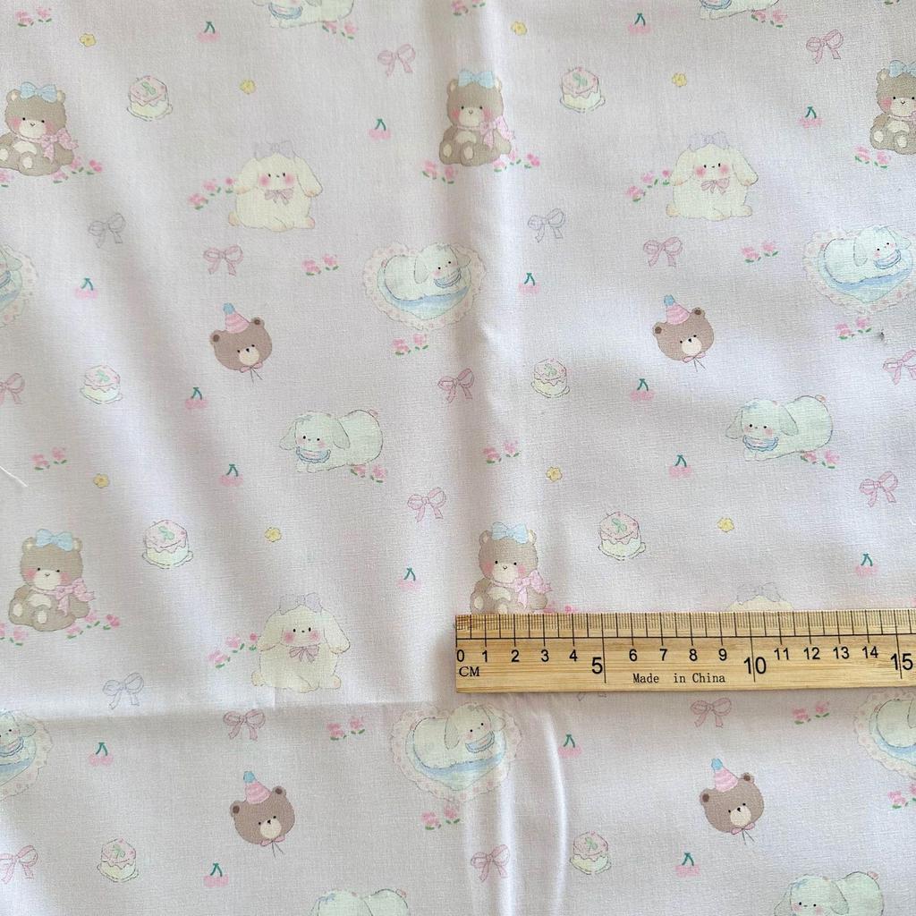 100% Cotton Digital Print Fabric: Cat, Puppy, and Floral Designs for Women's, Children's, Family Wear, and Loungewear DIY.