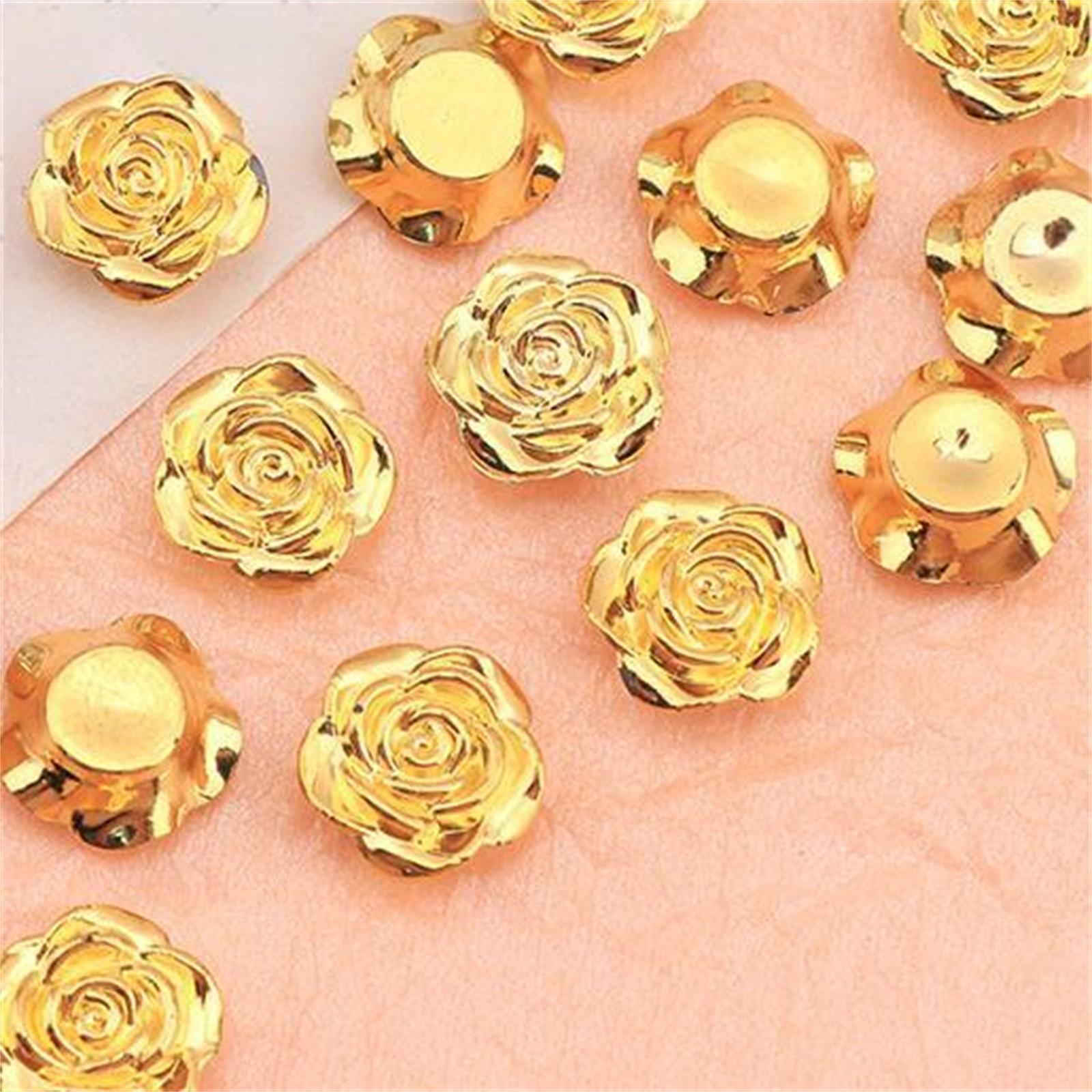 

20 шт. смоляных симпатичных хрустальных золотых розовых художественных аппликаций для ногтей с плоской задней поверхностью из стразов, сделай сам, свадебный скрапбукинг, декор, поделки SF559 One Size золотой