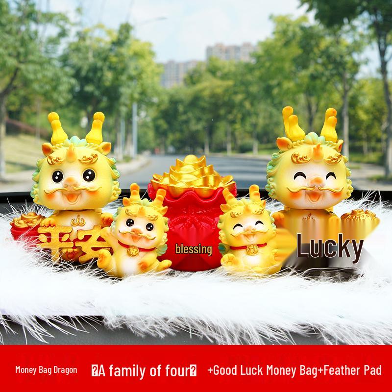 Year of the Dragon Bobblehead Doll - Car Console Ornament