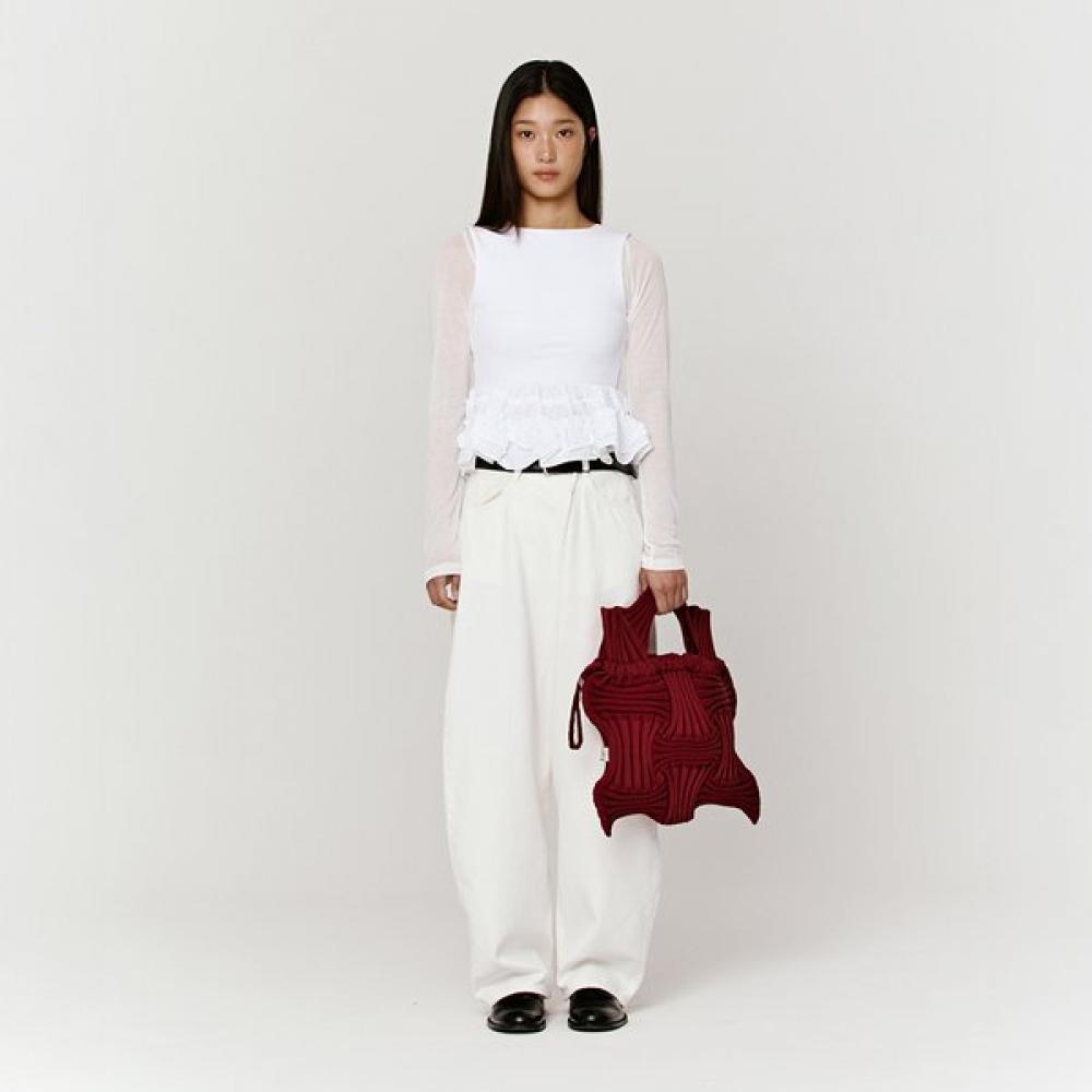 Pleatsmama Big Bow Bag Burgundy