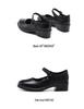 Red Dragonfly Women's Genuine Leather Mary Jane Loafers - Chunky Heel, Shallow Cut, Perfect for Spring and Autumn.