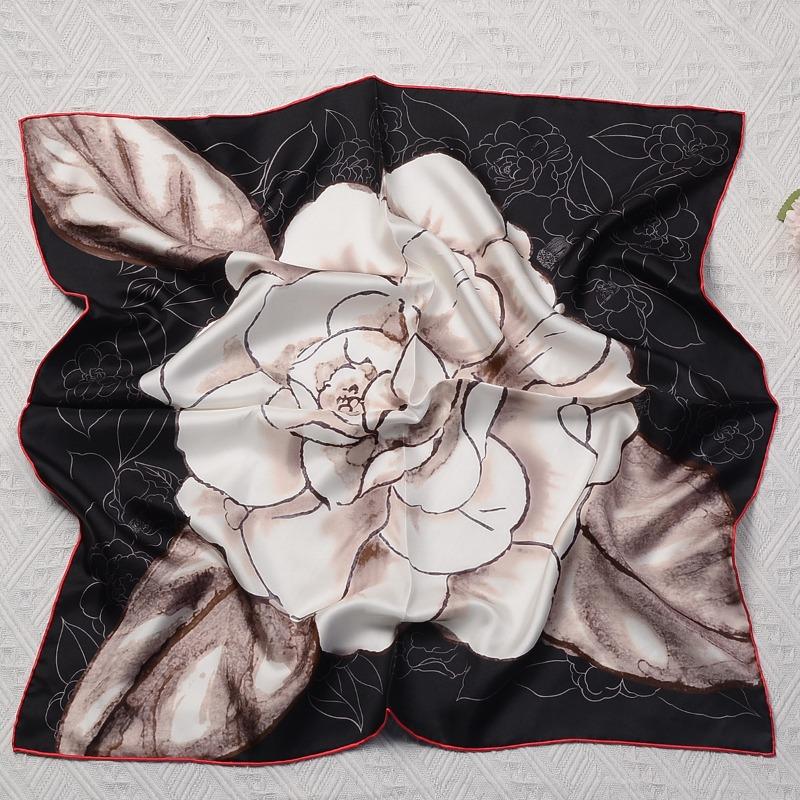 100% mulberry silk scarf - women's spring/summer silk scarf - versatile twill 70cm square scarf