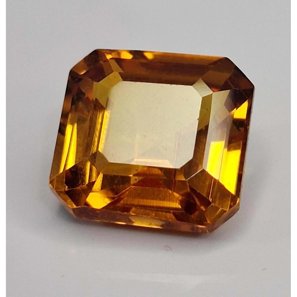 Citrine Golden Yellow Natural 7-9 Ct Asscher Cut Beautiful Certified Gemstone